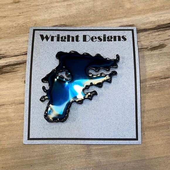 Original Brooch By David Wright Custom Made From ChromePlate NWT - Picture 6 of 7